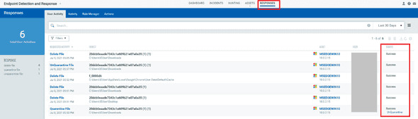 Response page