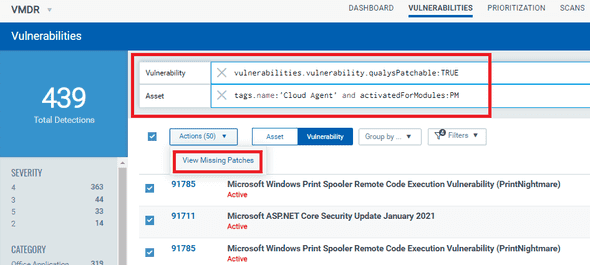 Patching from VM and VMDR