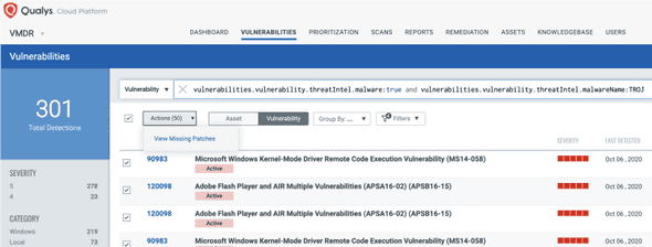 Detect Vulnerabilities and Missing Patches