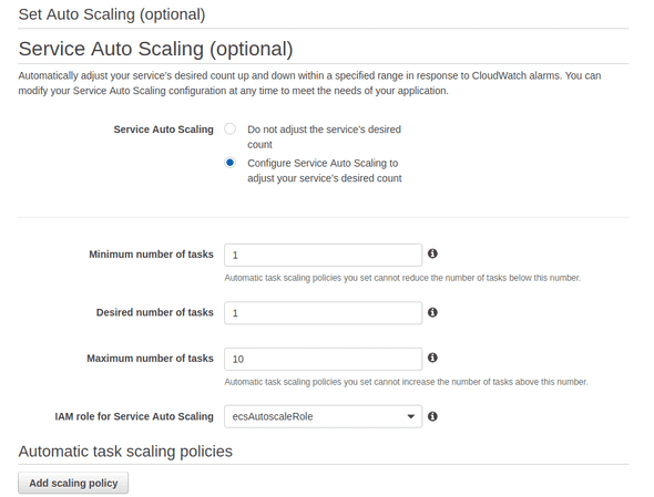 Creating Auto Scaling for XKCDAppClusterService